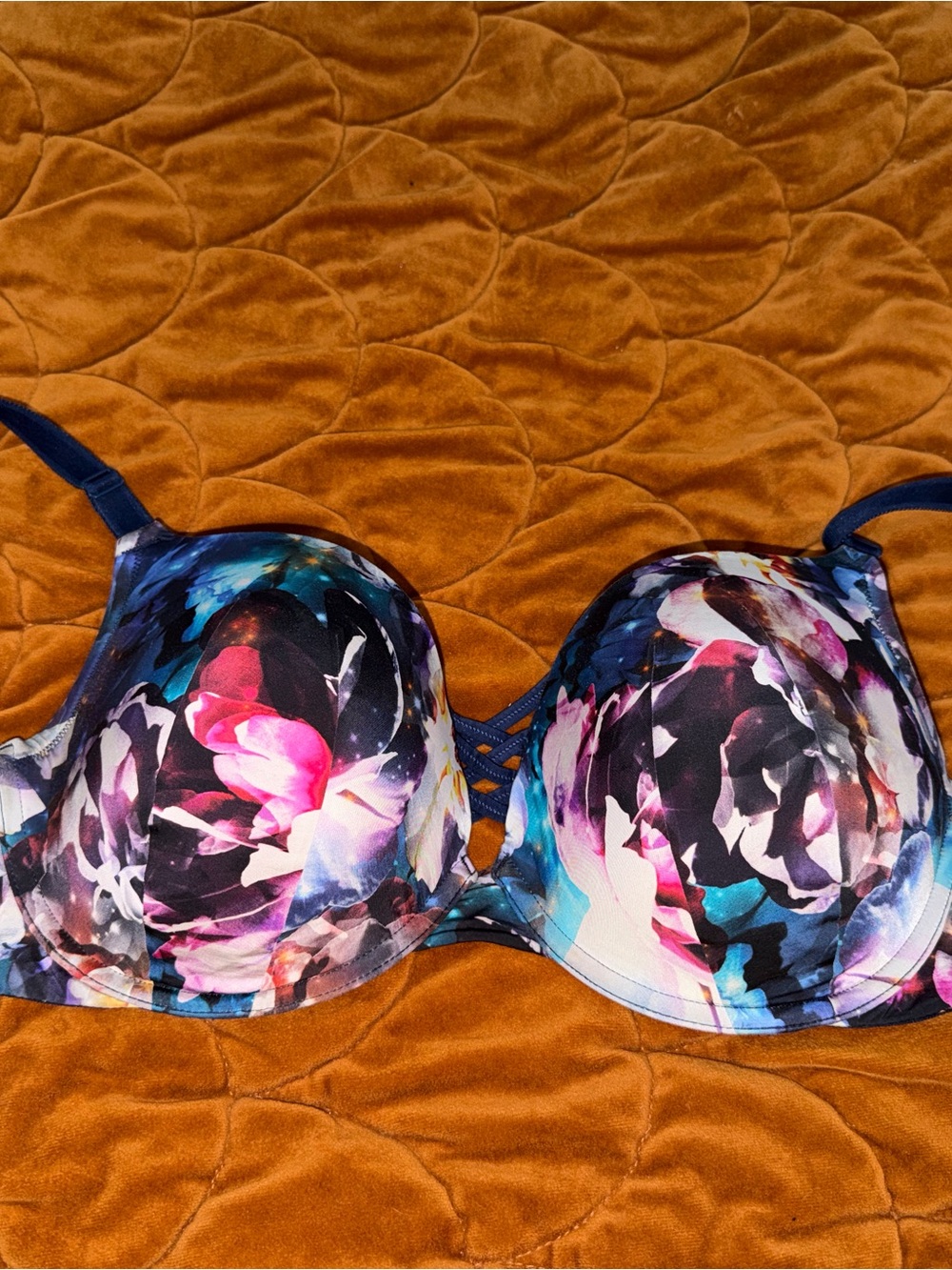 Torrid Floral-Print Underwire Bra in Multicolor 40DD